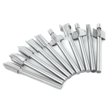 10pcs 1/8″ High Speed Steel Router Bits Wood Milling Cutter For Dremel Rotary Tool Set