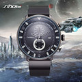 SINOBI Star Wars Ultra Thin Chronograph Mens Wrist Watches Rubber Watchband Brand Males Military Sports Geneva