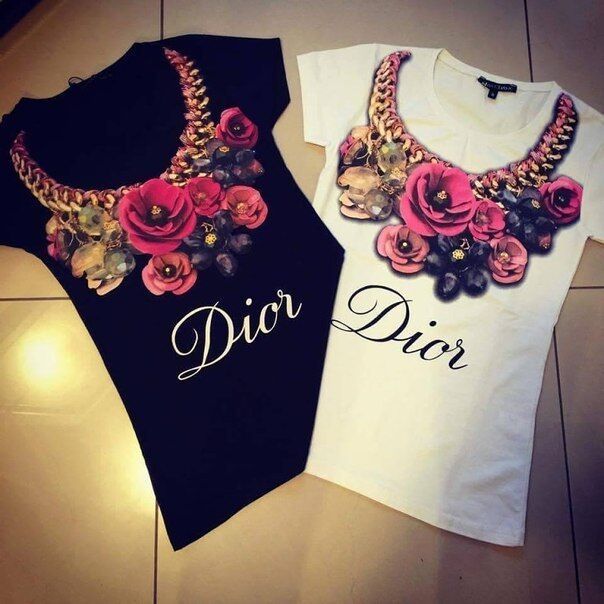 2015women\'s t shirt summer style Rose Necklace cas...