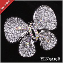 12PCS/lot Butterfly Crystal Brooch