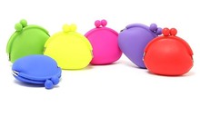 New Silicone Round Coin Purse Wallet Card Rubber Key Bag Pouch