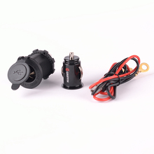 12V 5V Power Outlet 1A 2.1A Dual 2 USB Port Charger Cigarette Lighter Socket Splitter For Car Auto Motorcycle Truck Boat Marine