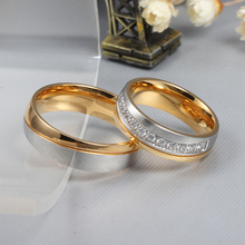 2015 new CZ couple rings for love 18k gold wedding men women ring