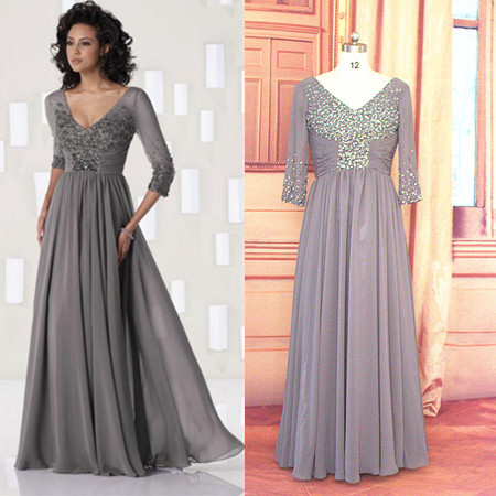 2017 Wedding Gowns Mother Of The Bride A Line Jewel Capped Sleeve