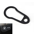 1pc Black ABS Front Headlight Switch Frame Cover Trim Decoration for Cherokee 2014 2015 2016 Car