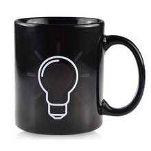 Magic Heat Sensitive Light Bulb Pattern Color Changing Mug Ceramic Coffee Tea Cup