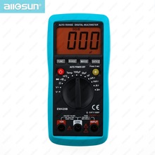 all-sun EM420B digital multimeter continuity diode transistor battery tester measuring current with AC/DC multimeter