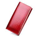 Red Wallet Women Genuine Leather Wallet Women Wallets Hasp Fashion Ladies Purse Red Black 2017 New