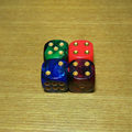 Free shipping Exclusive Special NEW 16mm 2pcs 6 sided D6 beautiful color with gold pips dice