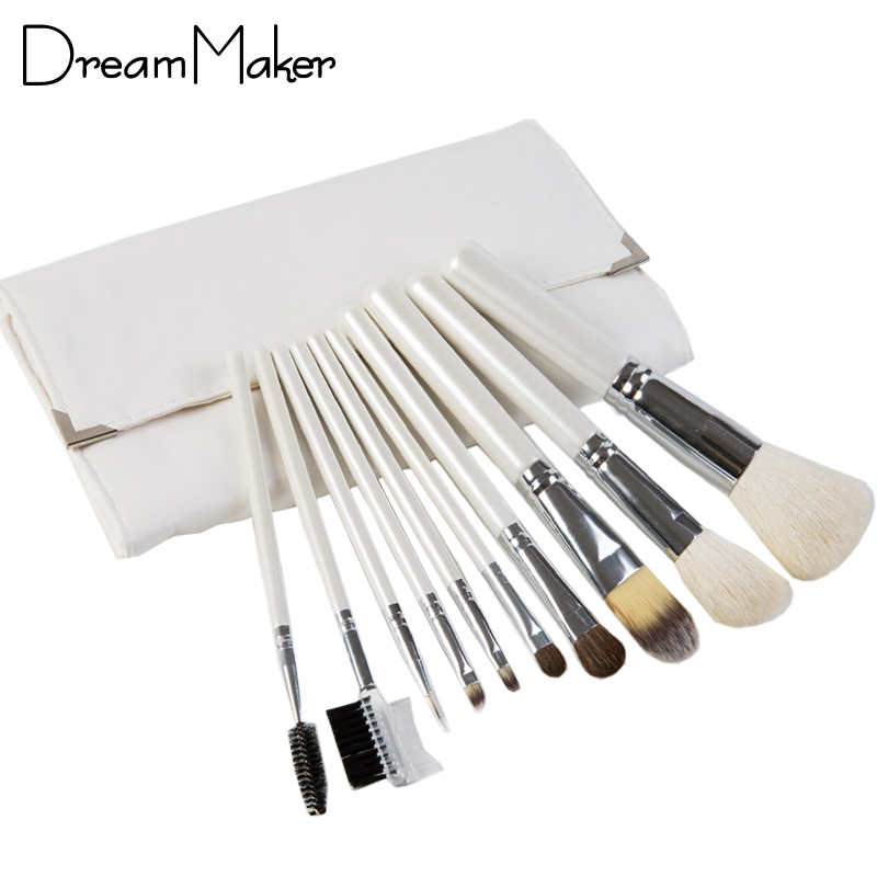 10Pcs Foundation Blending Brushes Maquiagem Profissional Eyes Makeup Brushes Kabuki Makeup Tool Set Cosmetics Set Kit