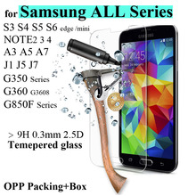 9H 0.3mm Ultra Thin Real Premium Tempered Glass Film 2.5D Screen Protector For Samsung Galaxy Multi-Phone glasses + Cleaning Kit