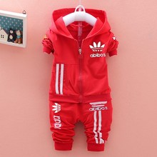 2016 New Fashion Brand Spring Boys Girls Sport Suit Sets Children Coats + Pants Clothes Kids 2 Pcs Kids Clothing Set