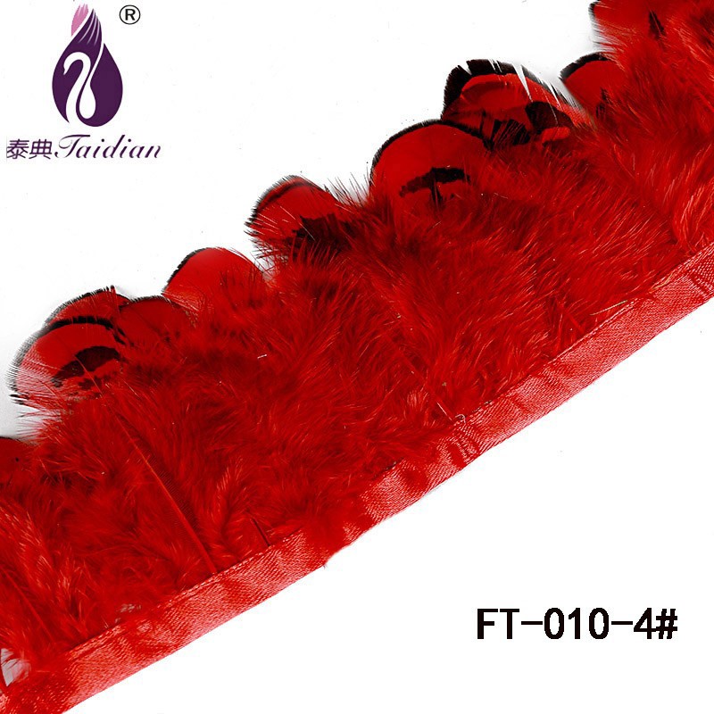 4# red high quality hot sale feather plums ribbon