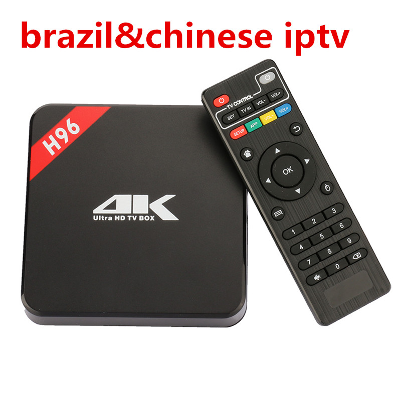 Android Tv Box H96 4K With Newest Brazil Chinese font b IPTV b font APP Included