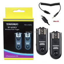 Yongnuo RF-603 N3 RF 603 Flash Trigger 2 Transceivers for Nik#n D7000 D5300 D5200 D5100 D5000 P7800 P7700D3300 D3200 D3100