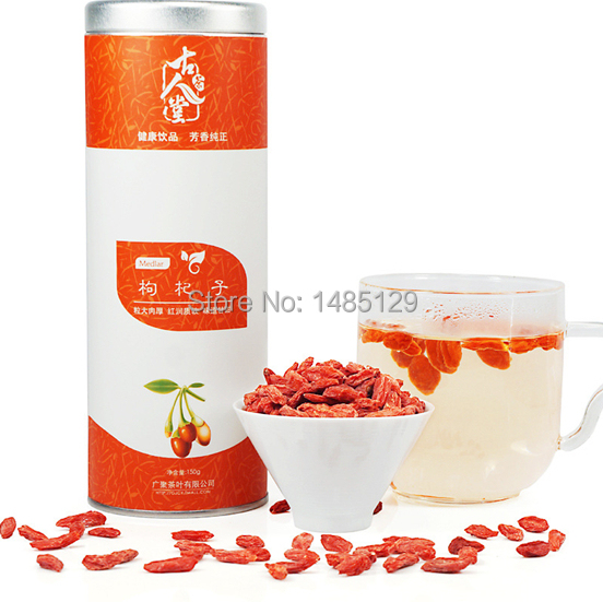 New arrived 150g canned Chinese wolfberry Ningxia medlar Chinese Gouqi healthy tea Ney lungs tonic Yijing