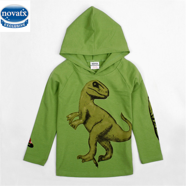 НОВА детская одежда зима мальчики капюшоном dinasaur 3d печатные мальчики толстовка модной одежды детская одежда дети мальчики толстовки