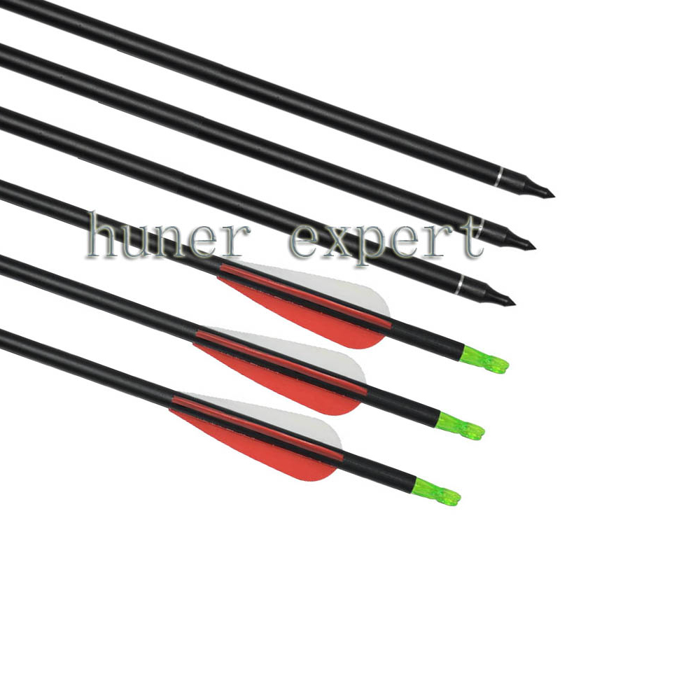 Adult or youth archery bow targeting 500 spine practice carbon arrow 30 5 with 3 arrow