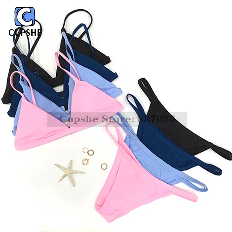 Cupshe View Over You Solid Color Bikini Women brazilian Bikini Summer Sexy Leisure Swimsuit Bikini Set Beach Wear Biquini Cupshe View Over You Solid Color Bikini Women brazilian Bikini Summer Sexy Leisure Swimsuit Bikini Set Beach Wear Biquini