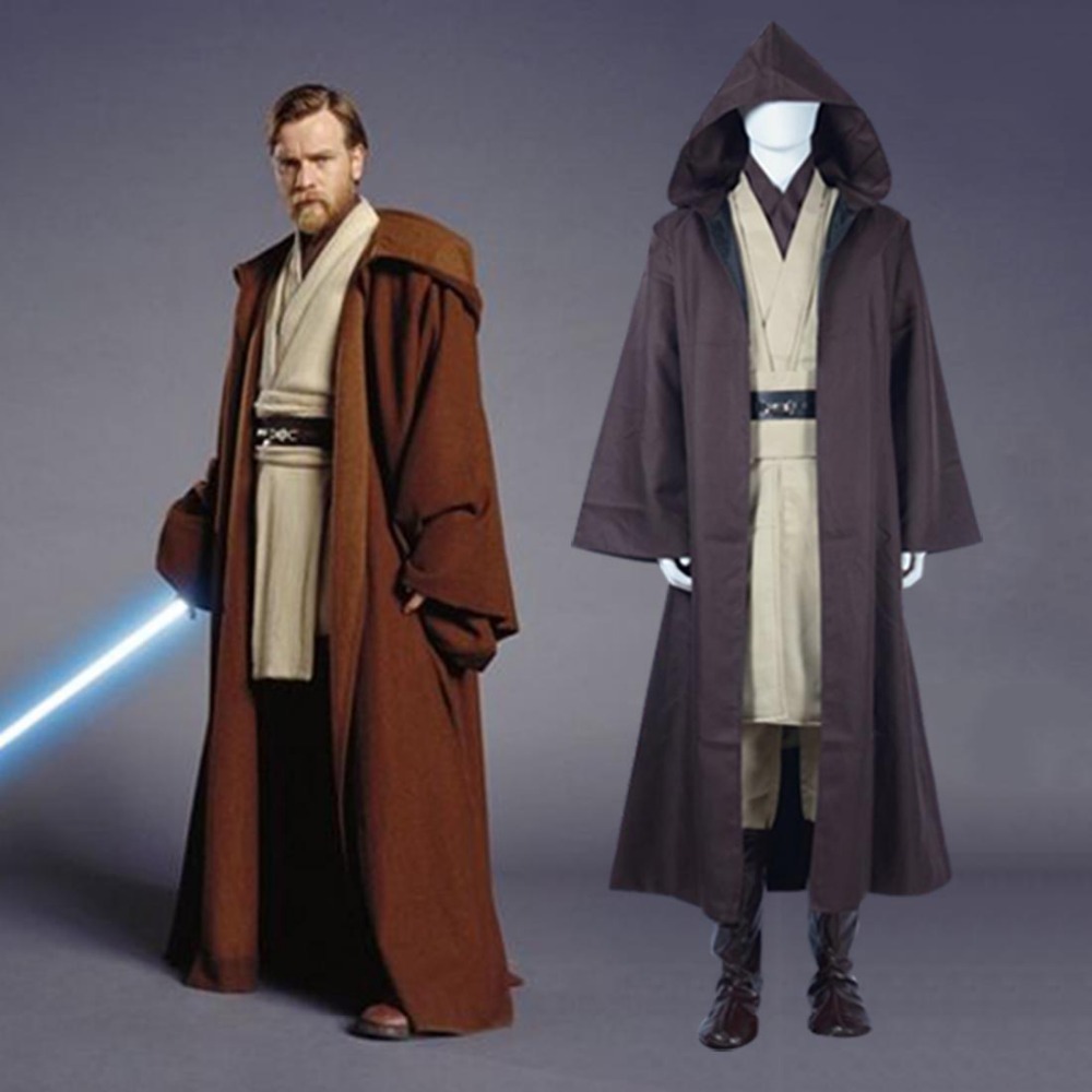 Obi-Wan "Ben" Kenobi Cosplay Costume Jedi Warrior Samura Costume...