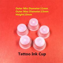 Free Shipping 1000pcs 11*15 White Plastic Disposable Tattoo Ink Holder Cups Tattoo Accessories makeup tools