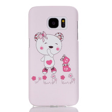 For samsung galaxy s6 edge Case Women Style Cute Bear Painted Hard PC Phone case cover For Samsung s6 edge
