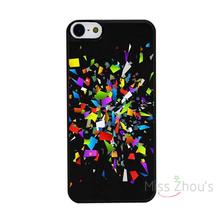 For iphone 4/4s 5/5s 5c SE 6/6s 7 plus ipod touch 4/5/6 back cellphone cases cover Colorful Glass Shattered Pieces One Piece