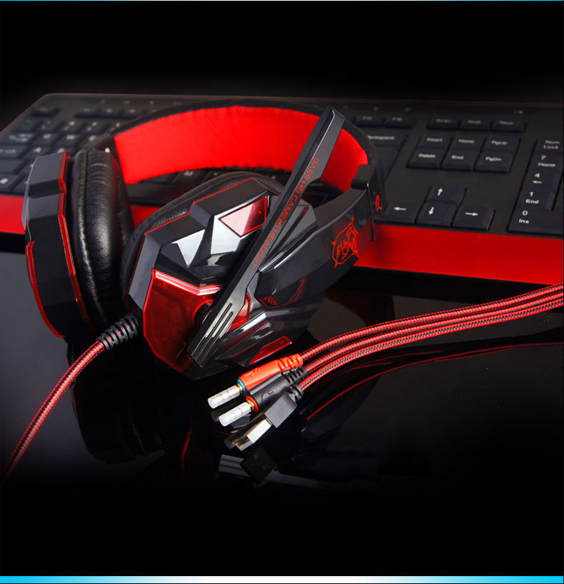 2015 Brand New PLEXTONE PC780 Over-ear Game Gaming Headset Earphone Headband Headphone with Mic Stereo Bass LED Light for PC Gamers 024