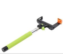 Bluetooth Selfie stick Handheld Monopod with Smartphone Adjustable Remote Wireless for iPhone Samsung  IOS  Android-Green