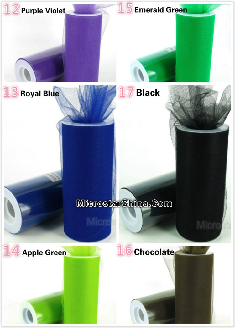 Tulle Roll 6 Inch 100 Yards Organza Roll Fabric Spool Tutu Party Birthday Wedding Gift Wrap Wedding Decoration 300 Ft (35)