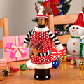Christmas Deer Red Bottle Sets Creative Tableware Decoration Santa Gift Interior Dinner High Quality Wollens Hat