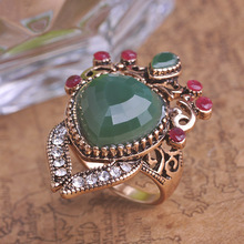 Bijuterias 2015 Fashion Retro Turkish Rings Jewellery Accessories For Woman Vintage Turquoise Rings Turkey Royals Temperament