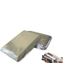 Emergency Blanket Survival Rescue Insulation Travel Gear Waterproof Dry Military Silver Outdoor Survival Equipment WD IQB018