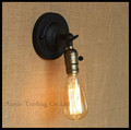 Vintage knob switch Wall sconces lamp miniature aisle bed balcony cafe home mini decorative wall light