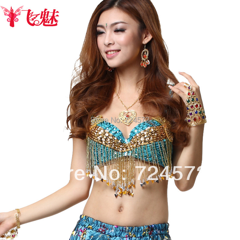 Belly Dance Dancing Wear Bra Butterfly Silver Beads Bra Sexy Performance Wear Belly Dance Bra