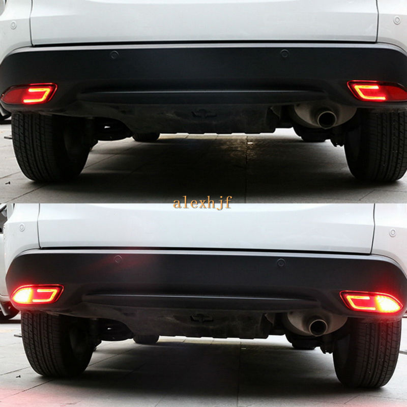 Фотография Car LED Brake Lights + LED light Guide Night Driving Light Case for HONDA VEZEL HRV HR-V, LED Rear Bumper Fog Lamp, 1 set /lot