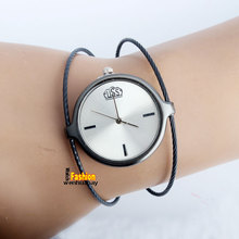 Fashion Women Lady Girl Steel Wire Round Dial Hour Analog Quartz Bracelet Bangle Wrist Watch Elegant Gift B6971-73