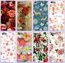 2015 multi style flowers hard cover case for Huawei Ascend p6 paint phone case freeshipping
