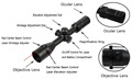 Free shipping caza 3 9x42 LE Tactical Rifle Scope With Red Laser and hunting rifle scope
