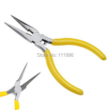 1 unids/lote alta calidad Mini acero al carbono de bricolaje alicates nariz larga Flat Fit abalorio artesanía que hace las herramientas 13 cm envío gratis