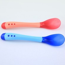 Baby Learnning Dishes With Suction Cup Assist food Bowl Temperature Sensing Spoon Drop Baby Spoon Bowl