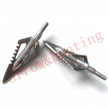 6pcs archery arrow head silver crossbow arrow point 4 blades broadhead for hunting compound bow arrow