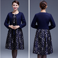 2016 New High Quality Dress Suits Plus Size For Middle Aged Female Long Sleeve for Autumn