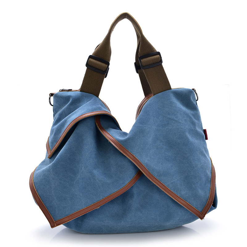 Canvas Portable Tote Handbags Flower Design Shoulder Bags Crossbody Big Bags Women Messenger Bags Casual Handbag High Quaity