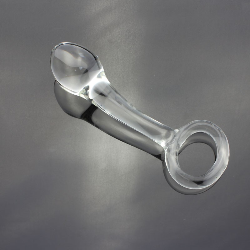 Female Crystal Small Glass Penis Anal Tube Plug Butt