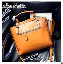 2015 European PU Leather Women s Handbag Patchwork Designer Brand High Quality Ladies Office Shoulder Bags