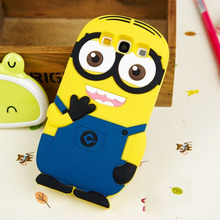 Fashional new arrival cute cartoon model silicon material Despicable Me Yellow Minion Case for Samsung Samsung