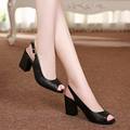 2017 Summer shoes Woman open toe Women genuine leather High Heel sandals Casual platform Sandals Women