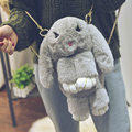 Funny Fur Rabbit Backpack School Bags For Teenager Girls Cartoon 3D Bunny Women Travel Shoulder Bag