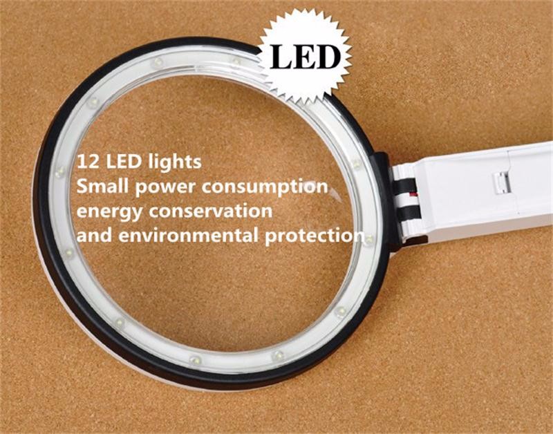 Beileshi 110V-240V Table Magnifier LED Lighted Magnifying Glass Lamp Magnifying 1.8X 5X Desktop Magnifier with External Charger Beileshi 110V-240V Table Magnifier LED Lighted Magnifying Glass Lamp Magnifying 1.8X 5X Desktop Magnifier with External Charger